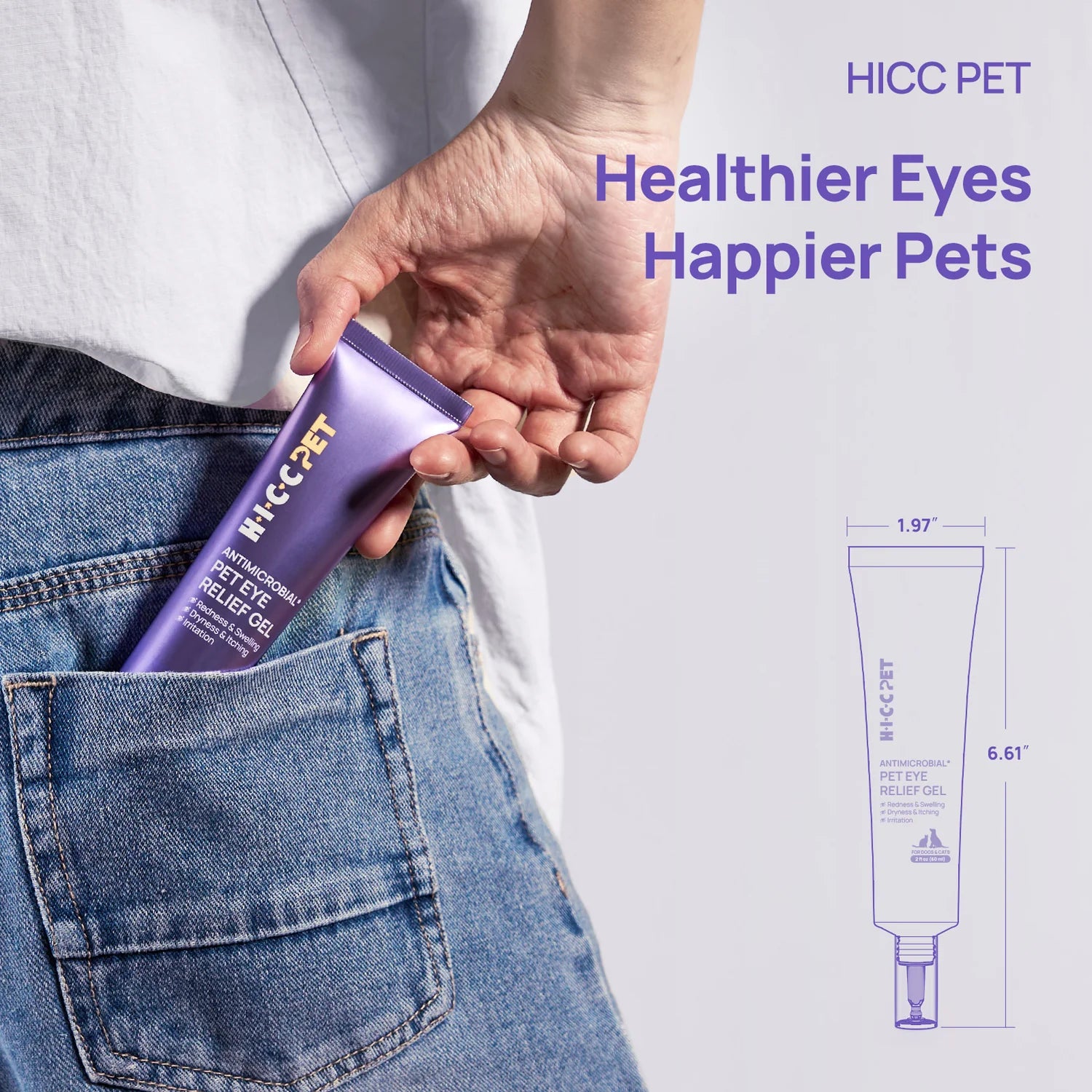 Gel para aliviar los ojos de perros y gatos