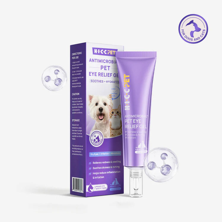 Gel para aliviar los ojos de perros y gatos