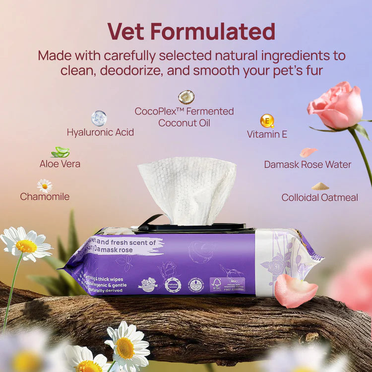 Toallitas vegetales para perros y gatos