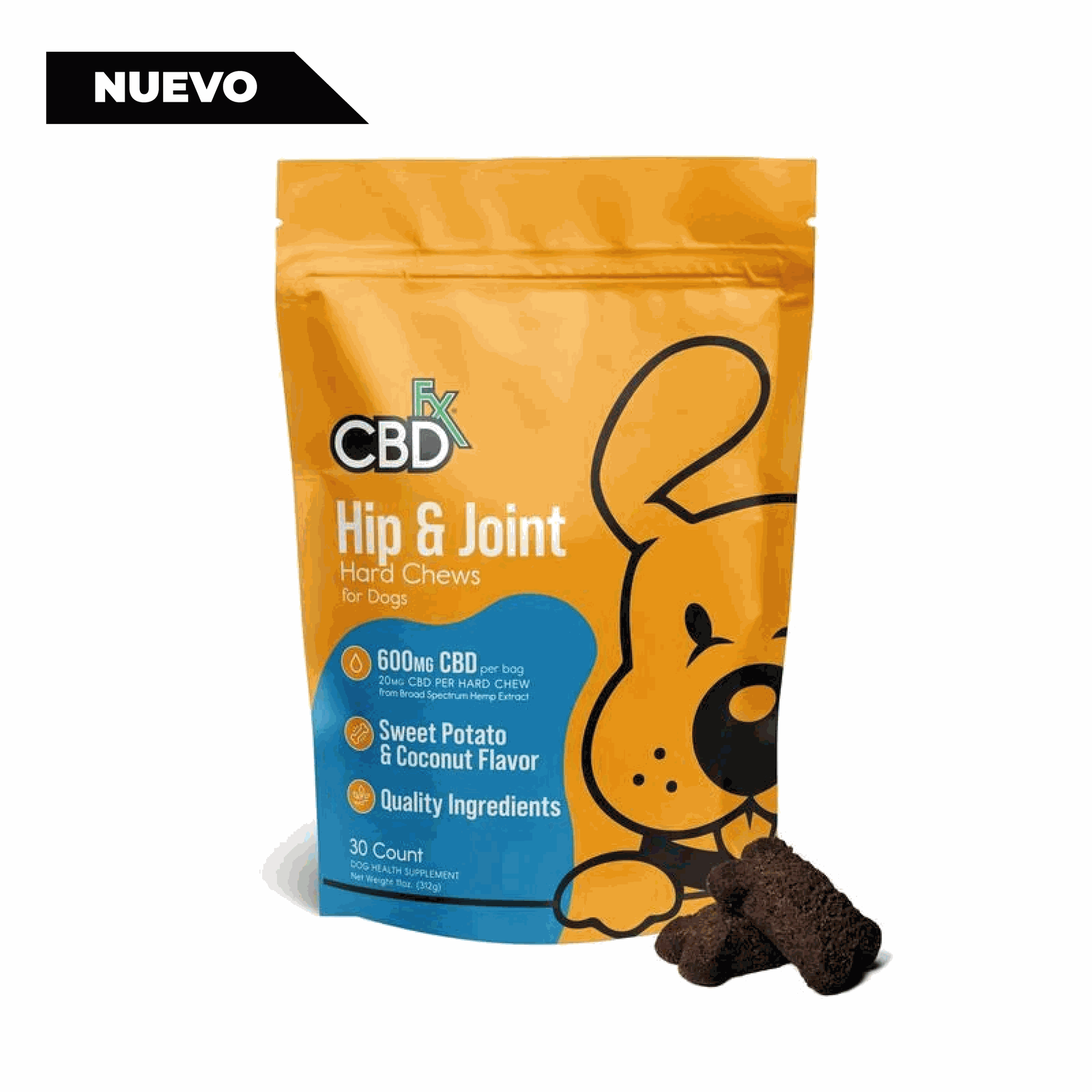 Premios Duros para perros con CBD: masticables para cadera y articulaciones